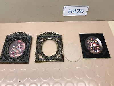 Lot Of 2 Ornate Brass Picture Frame Made In Italy Miniature Frames • $21.95