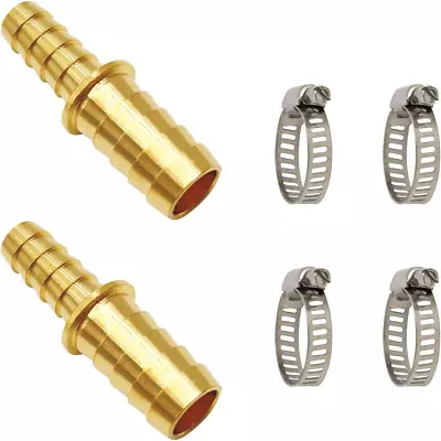 Brass Hose Barb Reducer 2 PCS LIONMAX Hose Barb Fittings Adapter 3/8'' To 1/2' • $14.70