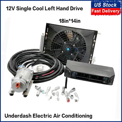 12V Left Cool A/C Kit Universal Underdash Electric Air Conditioning Evaporator • $799.99