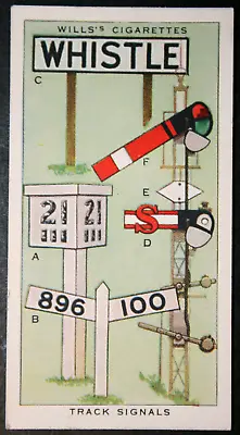 RAILWAY TRACK SIGNALS    British Pre Nationalisation   Vintage 1938 Card  CD05MS • £4.99