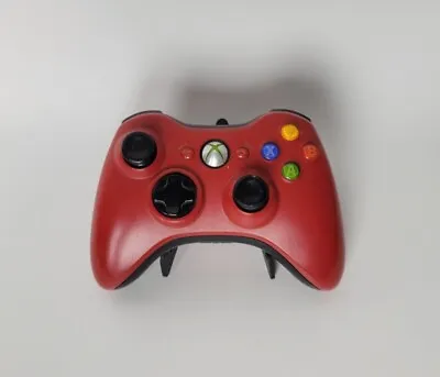 Microsoft Xbox 360 Controller Red Resident Evil 5 Tested No Battery Pack - Used • $24.87