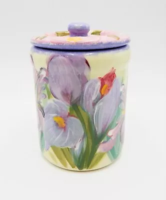 Lesal Ceramics Floral Canister Tulip Lisa Lindberg Van Nortwick Hand Crafted 7  • $69.99