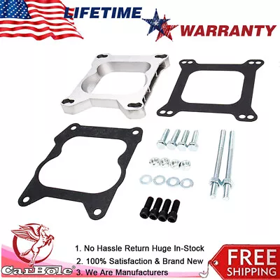 Carb Carburetor Adapter Plate 4bbl Quadrajet Holley AFB Demon Carter Edelbrock • $22.99