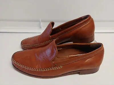 H.S. Trask Mens Handsewn Loafers Brown Leather Slip On Size 10 M • $29.97