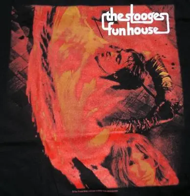 Iggy Pop The Stooges Black T Shirt Usa Vintage Single Stitch Men'S Size M • $91.61