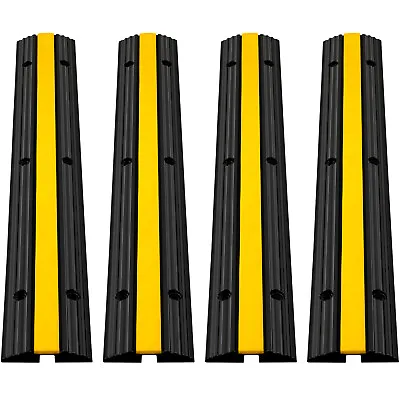 4 Pack Of Rubber Cable Protectors 1-Channel Hose Ramp Cable Floor Single Channel • £35.99