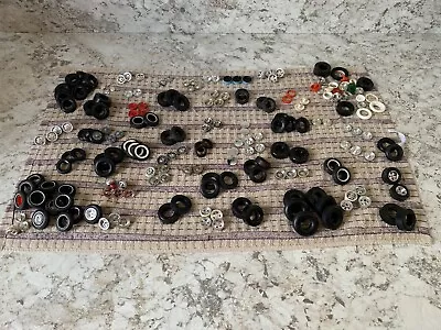 Vintage Lot Of Model Slot 1/32 1/43 Car Tires Wheels Rims Rubber Plastic Mix Lot • $49.99