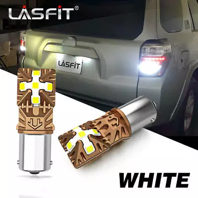 LASFIT LED Reverse Backup Light Bulbs 1156 7506 P21W 6000K Cool White Bright 2X • $15.99