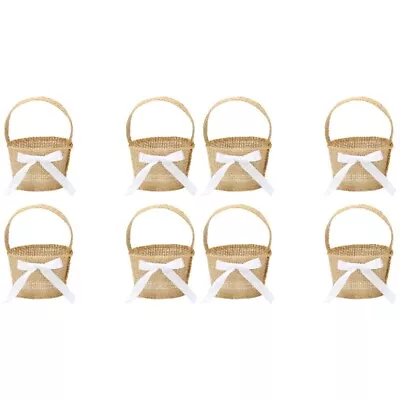  8 Pcs Wedding Linen Basket Kids Planter Reusable Baggies Home Décor • £12.48