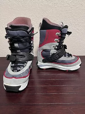 K2 Clicker Firebird Snowboard Boots Women's Grey Black Red & White Size 8 • $74.99