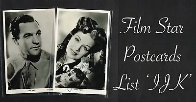 £1.99 • Buy Vintage Original ☆ FILM STAR Postcards From Around The World ☆ List IJK