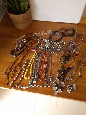 Job Lot 26x Vintage Costume Jewellery Necklaces Inc Murano Glass • £14