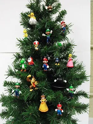 Mario Christmas Ornament Set 18 Figures Range From 1.5  To 3.5  Tall • $29.99