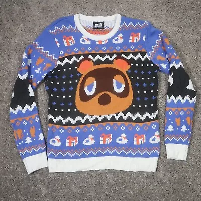 Animal Crossing Sweater Women's L New Horizons Tom Nook Holiday Sweater Nintendo • $24.95