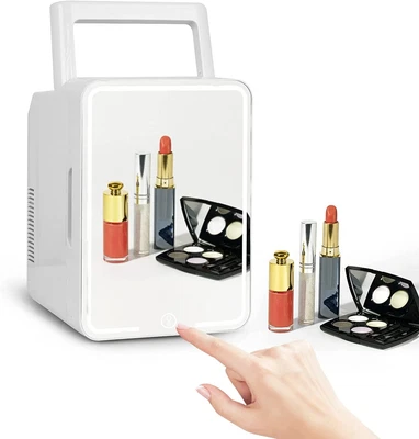 $99.95 • Buy 12L Mini Beauty Fridge Portable Cosmetics Refrigerator LED Makeup Mirror Cooler