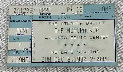 1990 12/09 THE NUTCRACKER Theatre Ticket-Fox Theater Atlanta GA • $6.95