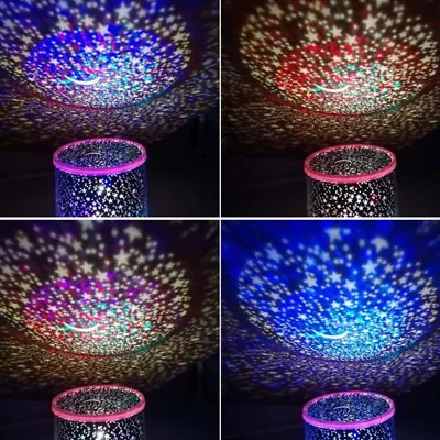 1* LED Night Light Projector Starry Sky Star Moon Kids Baby Sleep Colorful L LR1 • £5.73