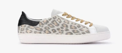 $75 • Buy DOF Department Of Finery Indiana White Leopard Sneakers 37