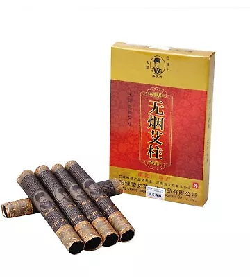 Chinese Acupuncture Massage Moxibustion Smokeless Moxa Roll Stick Traditi 5 Pack • $11.40