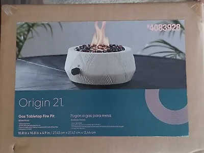 Orgin 21 Gas Tabletop Fire Pit White New Propane • $50