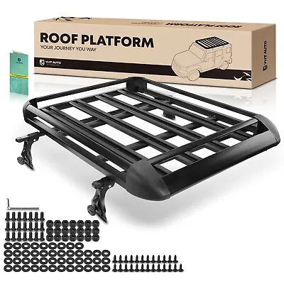 Black Roof Rack Top Cargo Carrier & Cross Bars For Universal Car SUV 50  X 38  • $121.99