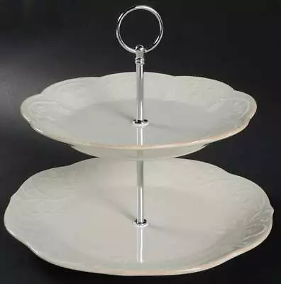 Lenox French Perle White 2 Tiered Fine China Server ~ NIB • $67.89