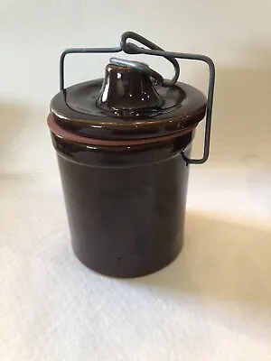 Vintage Brown Stone Crock. 4”x 3.25” • $15