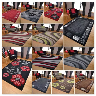 £12.99 • Buy Abstract Rugs For Living Room Bedroom Kids Room Hallway Carpet Runner Low Pile