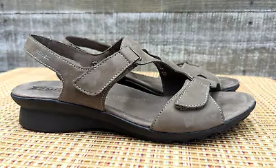 $295 NEW! Mephisto Brown Nubuck Leather Adjustable Sandals Womens 41 / US 11 • $55.99