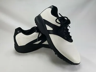 $25 • Buy U.S. KIDS GOLF Black And White Classic Saddle Shoe Style Size 6Y Golfing Shoes 