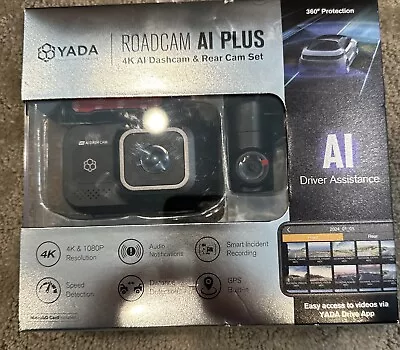 Yada Roadcam Ai Plus 4k Ai Dashcam & Rear Cam Set New Fast Shipping - New • $63.88