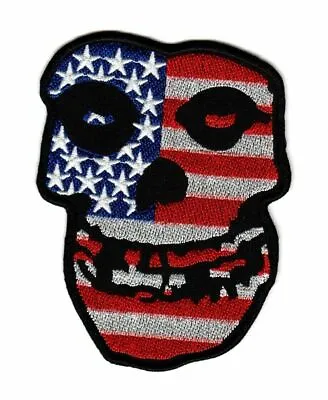 Misfits Patch | Crimson Ghost Skull USA Flag American Horror Punk Band Logo • $6.99