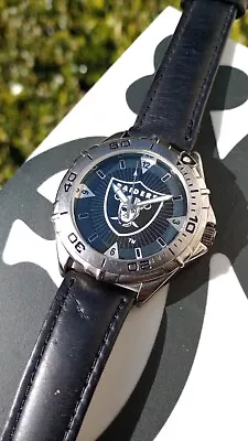 Oakland Raiders Fossil Watch 1998 Vintage NFL Las Vegas Raiders New Battery MINT • $100