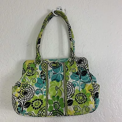 Vera Bradley Limes Up Retired Green Floral Bag Magnetic Frame Purse Summer 2012 • $29.99