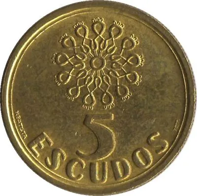 $6.18 • Buy Portuguese Coin | Portugal 5 Escudos | Knot | Stained Glass Window | 1986 - 2001