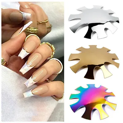 Nail Art French Tips Template Manicure Tools Stencil Acrylic UV Gel Extension • £3.40