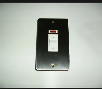 £14.95 • Buy MK 50A K14336BSSW TALL NEON SWITCH. BRUSHED STAINLESS STEEL. (White Insert)
