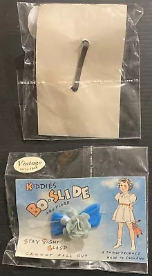 1946 Kiddies Bo-Slide Barrette On Nicely Illustrated Card  NEW OLD STOCK  (BF) • $9