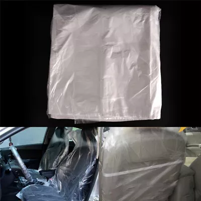 10pcs Disposable Plastic Car Seat Covers Protectors Mechanic Valet Roll-Play F2 • $7.47