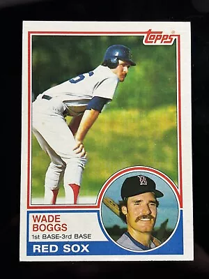 1983 WADE BOGGS ROOKIE Topps Baseball #498 BOSTON RED SOX - NRMT+ HOF Set Break • $11.95