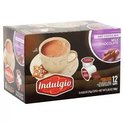 Indulgio Milk Chocolate Hot Cocoa Mix 12 K Pods .53 Oz Each • $23.75