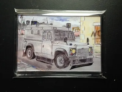 RUC Royal Ulster Constabulary Landrover Tangi Clear Plastic Fridge Magnet • £3