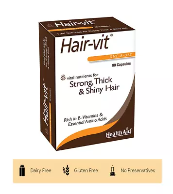 HealthAid Hair-vit - 90 Capsules NEW UK Stock • £33.99