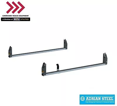 Adrian Steel 2B9RW 2-Bar W/ 9  Ratchet Uprights (4) White Full Size Van • $834.95