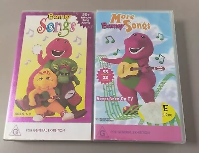Barney Songs - VHS Video  & More Barney Songs VHS Video Purple Dinosaur • $12