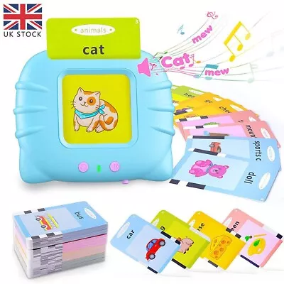 224 WORDS TALKING FLASH CARDS LEARNING TOY TODDLER CHILD PRESCHOOL BLUE Recharge • £9.79