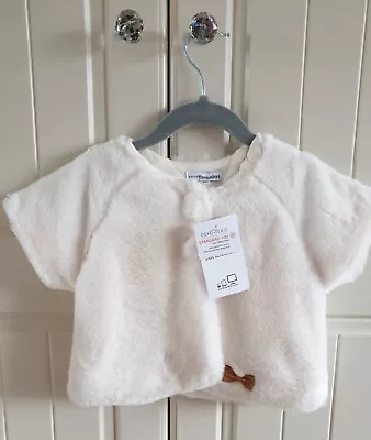 Baby Girl Faux Fur Jacket Shrug Christening Bridal Occasion Party Age 2-3 Years • £10