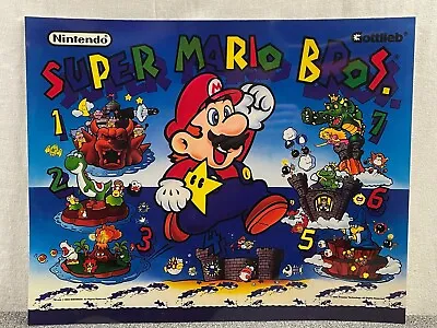 Gottlieb Super Mario Bros. Pinball Machine Game Translite Backglass NOS RARE! • $124.95