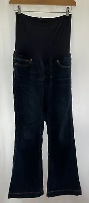 Maternity Over Bump Gap Jeans Size 8 Hips 34” L29” Blue Denim Boot Cut Womens  • £15.99