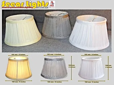 Candle Size Small Mushroom Pleat Lampshade For Chandelier & Wall Light 6 Inch Di • £27.83